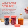 image:imageBoon Cache Glass Breastmilk Storage Bottles with Lids  Leakproof Containers for Breastmilk Baby Food Formula and Snacks  Freezer and Dishwasher Safe  8 Oz  3 Count