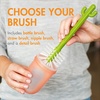 image:imageBoon Cacti Bottle Cleaning Brush Set  Includes Bottle Brush Nipple Brush Detail Brush and Straw Brush  Baby Bottle Brush Set for Bottle Drying Rack  Baby Essentials  4 Count4 Piece Set