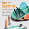 image:imageBoon Chow Silicone Plate Set  3 Unbreakable Divided Toddler Plates  Baby Plates for 6 Months and Up  Baby Led Weaning Supplies  Mint MulticolorOrange