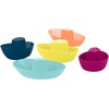 image:imageBoon Fleet Toy Boat Baby Bath Toys  Stacking Boat Toy Set for Bath Time Fun  Toddler and Baby Stacking Bathtub Toys With Drain Holes  5 Count  Ages 10 Months and UpAzul Marino Multicolor