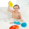 image:imageBoon Fleet Toy Boat Baby Bath Toys  Stacking Boat Toy Set for Bath Time Fun  Toddler and Baby Stacking Bathtub Toys With Drain Holes  5 Count  Ages 10 Months and UpMulticolor