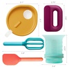 image:imageBoon Intro Toddler Food Prep Set  Kids Kitchen Tools  5 Unique Toddler Kitchen Accessories Includes Spatula Egg Cracker Chopper Measuring Cup Bowl  Ages 3 Years