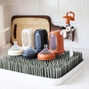 image:imageBoon Lawn Countertop Baby Bottle Drying Rack with Antimicrobial Tray  Baby Bottle Dryer and Organizer Feeding Supplies  Gray  135 x 11 x 25Gray