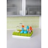 image:imageBoon Lawn Countertop Baby Bottle Drying Rack with Antimicrobial Tray  Baby Bottle Dryer and Organizer Feeding Supplies  Gray  135 x 11 x 25Green
