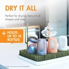 image:imageBoon Lawn Countertop Baby Bottle Drying Rack with Antimicrobial Tray  Baby Bottle Rack and Organizer  Baby Feeding Essentials  Sage  135 x 11 x 25