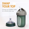 image:imageBoon Nursh Baby Bottle Gift Set  Baby Feeding Essentials for New Moms  Includes 4 Oz and 8 Oz Baby Bottles Storage Lids Fast Flow Nipples Storage Buns Straw Lid and Mod Baby Bottle Brush Set