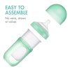 image:imageBoon Nursh Bottles  Medium Flow  Silicone Baby Bottles Help Ease Colic Symptoms  Formula and Breast Milk Only Touch Platinum FoodSafe Silicone  Mint  36 Months  3 Count  8 OunceMint