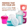 image:imageBoon Nursh Bottles  Medium Flow  Silicone Baby Bottles Help Ease Colic Symptoms  Formula and Breast Milk Only Touch Platinum FoodSafe Silicone  Mint  36 Months  3 Count  8 OunceSpeckle