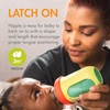 image:imageBoon Nursh Bottles  Medium Flow  Silicone Baby Bottles Help Ease Colic Symptoms  Formula and Breast Milk Only Touch Platinum FoodSafe Silicone  Mint  36 Months  3 Count  8 OunceColor Block
