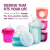 image:imageBoon Nursh Bottles  Medium Flow  Silicone Baby Bottles Help Ease Colic Symptoms  Formula and Breast Milk Only Touch Platinum FoodSafe Silicone  Mint  36 Months  3 Count  8 OuncePink