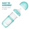 image:imageBoon Nursh Bottles  Medium Flow  Silicone Baby Bottles Help Ease Colic Symptoms  Formula and Breast Milk Only Touch Platinum FoodSafe Silicone  Mint  36 Months  3 Count  8 OunceBlue