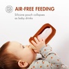 image:imageBoon Nursh Bottles  Medium Flow  Silicone Baby Bottles Help Ease Colic Symptoms  Formula and Breast Milk Only Touch Platinum FoodSafe Silicone  Mint  36 Months  3 Count  8 OunceSpeckle