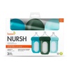 image:imageBoon Nursh Bottles  Medium Flow  Silicone Baby Bottles Help Ease Colic Symptoms  Formula and Breast Milk Only Touch Platinum FoodSafe Silicone  Mint  36 Months  3 Count  8 OunceBlue