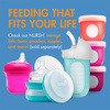 image:imageBoon Nursh Bottles  Silicone Baby Bottles Help Ease Colic Symptoms  Formula and Breast Milk Only Touch FoodGrade Silicone  Slow Flow  Speckle Green  4 OunceColor Block