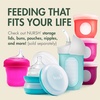 image:imageBoon Nursh Bottles  Silicone Baby Bottles Help Ease Colic Symptoms  Formula and Breast Milk Only Touch FoodGrade Silicone  Slow Flow  Speckle Green  4 OunceSpeckle Green