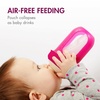 image:imageBoon Nursh Bottles  Silicone Baby Bottles Help Ease Colic Symptoms  Formula and Breast Milk Only Touch FoodGrade Silicone  Slow Flow  Speckle Green  4 OuncePink
