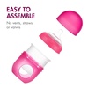 image:imageBoon Nursh Bottles  Silicone Baby Bottles Help Ease Colic Symptoms  Formula and Breast Milk Only Touch FoodGrade Silicone  Slow Flow  Speckle Green  4 OuncePink