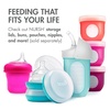 image:imageBoon Nursh Bottles  Silicone Baby Bottles Help Ease Colic Symptoms  Formula and Breast Milk Only Touch FoodGrade Silicone  Slow Flow  Speckle Green  4 OunceGray