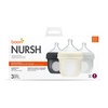 image:imageBoon Nursh Bottles  Silicone Baby Bottles Help Ease Colic Symptoms  Formula and Breast Milk Only Touch FoodGrade Silicone  Slow Flow  Speckle Green  4 OunceGray