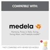 image:imageBoon Nursh Narrow Neck Pump Adapter for Medela Pumps to Nursh Bottles 2 Pack White