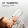 image:imageBoon Nursh Silicone Baby Bottles with Conversion Straw Sippy Cup Lids  Stage 2 Medium Flow Nipples  8 Oz  3 Count