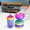 image:imageBoon Nursh Storage Buns  Holds Boon Nursh Bottle Pouches Nipples and Pacifiers  BottleFeeding Supplies  Color Block  3 Count