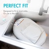 image:imageBoon Puff Inflatable Baby Bather  Infant Bathtub Includes Microfleece Cover Swaddle Wings and Storage Bag  Inflatable Baby Bathtub for Newborns and InfantsGrey