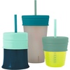 image:imageBoon SNUG Silicone Straw Sippy Cup  Set of 3 Lids 3 Straws amp Toddler Cup  Convert Kids Cups  MintGreen