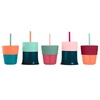 image:imageBoon SNUG Silicone Straw Sippy Cup  Set of 3 Lids 3 Straws amp Toddler Cup  Convert Kids Cups  MintMint