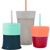 image:imageBoon SNUG Silicone Straw Sippy Cup  Set of 3 Lids 3 Straws amp Toddler Cup  Convert Kids Cups  MintMint