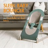 image:imageBoon Slant Portable Baby Bouncer  Folding Baby Seat for Infants  Lightweight Portable Baby Chair with Machine Washable Fabric and 3Point Harness  Dark GreenDark Green