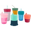 image:imageBoon Snug Silicone Sippy Cup Lids  Convert Kids Cups or Toddler Cups into Sippy Cups  Toddler Feeding Supplies  3 Count  MultiGreen