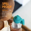 image:imageBoon Snug Sip Universal Water and Juice Silicone Bottle Toppers  Soft Spout Conversion Caps with Spill Proof Valves  Silicone Bottle Covers for Travel  Includes 4 Toppers and 4 Cases