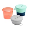 image:imageBoon Snug Toddler Snack Containers with Lids  Includes 2 Lids and 2 Baby and Toddler Spill Proof Cups for Snacks  Toddler Snack Cups for Home and Travel Essentials  Pink and BlueMint