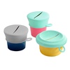 image:imageBoon Snug Toddler Snack Containers with Lids  Includes 2 Lids and 2 Baby and Toddler Spill Proof Cups for Snacks  Toddler Snack Cups for Home and Travel Essentials  Pink and BlueMint