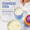 image:imageBoon Triful Baby Formula Dispenser On The Go  Insulated Stainless Steel Formula Containers with Stacking Design  Baby BottleFeeding Supplies for Travel  PinkBlue