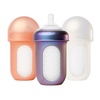 image:imageBoon Nursh Bottles  Medium Flow  Silicone Baby Bottles Help Ease Colic Symptoms  Formula and Breast Milk Only Touch Platinum FoodSafe Silicone  Mint  36 Months  3 Count  8 OunceMetallic