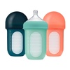 image:imageBoon Nursh Bottles  Medium Flow  Silicone Baby Bottles Help Ease Colic Symptoms  Formula and Breast Milk Only Touch Platinum FoodSafe Silicone  Mint  36 Months  3 Count  8 OunceMint