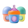 image:imageBoon Nursh Bottles  Silicone Baby Bottles Help Ease Colic Symptoms  Formula and Breast Milk Only Touch FoodGrade Silicone  Slow Flow  Speckle Green  4 OunceColor Block