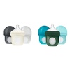 image:imageBoon Nursh Reusable Silicone Baby Bottles with Collapsible Pouch  Stage 1 Slow Flow  Gray amp Blue  4 Oz  3 Count EachGray