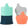 image:imageBoon Snug Silicone Sippy Cup Lids  Convert Kids Cups or Toddler Cups into Sippy Cups  Toddler Feeding Supplies  3 Count  MultiMint