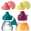 image:imageBoon Snug Sip Universal Water and Juice Silicone Bottle Toppers  Soft Spout Conversion Caps with Spill Proof Valves  Silicone Bottle Covers for Travel  Includes 4 Toppers and 4 Cases