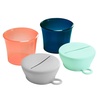 image:imageBoon Snug Toddler Snack Containers with Lids  Includes 2 Lids and 2 Baby and Toddler Spill Proof Cups for Snacks  Toddler Snack Cups for Home and Travel Essentials  Pink and BlueMint