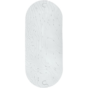 image:imageBoon B11192 RIPPLE Textured Non Slip Baby Bath Tub Mat with Hanging Hook and Drain Holes BlueGriffle