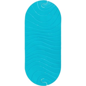 image:imageBoon B11192 RIPPLE Textured Non Slip Baby Bath Tub Mat with Hanging Hook and Drain Holes BlueRipple