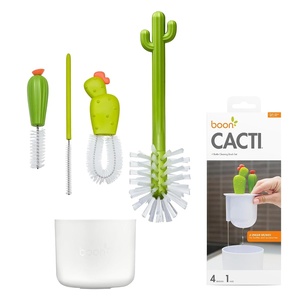image:imageBoon Cacti Bottle Cleaning Brush Set  Includes Bottle Brush Nipple Brush Detail Brush and Straw Brush  Baby Bottle Brush Set for Bottle Drying Rack  Baby Essentials  4 Count4 Piece Set