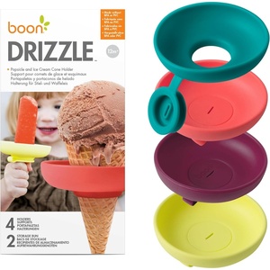 image:imageBoon Drizzle Silicone Ice Pop Holder  Drip Catcher for Frozen Treats  Dishwasher Safe Summer Kids and Toddler Essentials  Includes 2 Travel Cases  4 Count