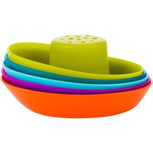 image:imageBoon Fleet Toy Boat Baby Bath Toys  Stacking Boat Toy Set for Bath Time Fun  Toddler and Baby Stacking Bathtub Toys With Drain Holes  5 Count  Ages 10 Months and UpMulticolor