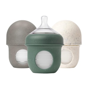 image:imageBoon Nursh Bottles  Silicone Baby Bottles Help Ease Colic Symptoms  Formula and Breast Milk Only Touch FoodGrade Silicone  Slow Flow  Speckle Green  4 OunceSpeckle Green