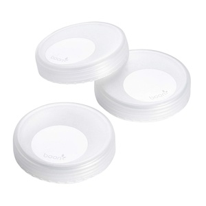 image:imageBoon Nursh Breast Milk Storage Lids  Made for Boon Nursh Bottles  Lids for Formula Travel Container  Breastfeeding Essentials and Baby Feeding Supplies  3 Count